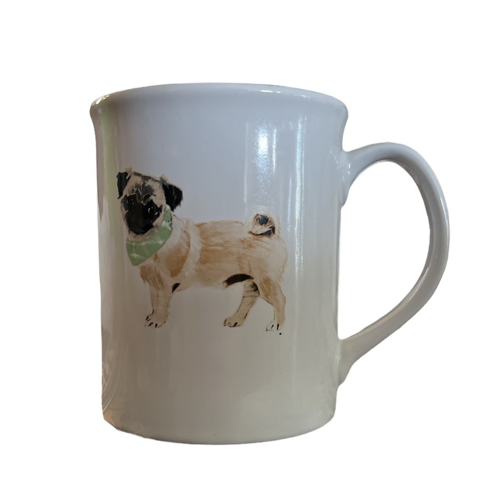 Pug Dog Coffee Mug 14 oz Ceramic Dog Lover Cup‎ Fringe Studio